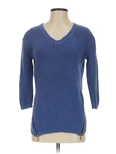 Pre-owned Tyler Boe 3/4 Sleeve Top Blue V Neck Tops