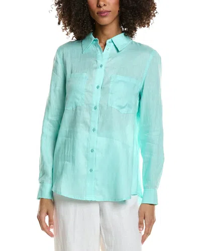 Tyler Boe Addison Linen Button Down Shirt In Blue