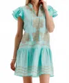 Tyler Boe Aimee Embroidered Tunic In Island Paradise In Green
