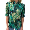 Tyler Boe Alice Garden Blouse In Green Multi