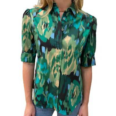 Tyler Boe Alice Garden Blouse In Green Multi