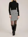 Tyler Boe Ashley Check Mini Skirt In Black/white Check In Multi