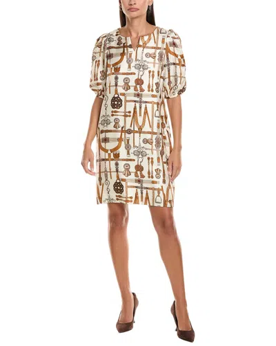Tyler Boe Audrey Silk Shift Dress In Multi