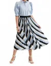 Tyler Boe Cara Fortuni Skirt In White/blue/black In Blue