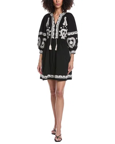 Tyler Boe Carmen Embroidered Mini Dress In Black