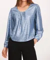 Tyler Boe Carter Sequin Topper In Dove Blue In Multi