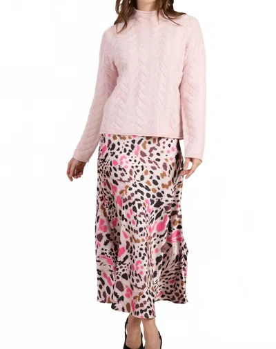 Tyler Boe Cashmere Basketweave Sweater In Pink