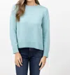 Tyler Boe Cashmere Center Stitch Sweater In Light Eucalyptus In Multi