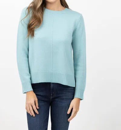 Tyler Boe Cashmere Center Stitch Sweater In Light Eucalyptus In Multi