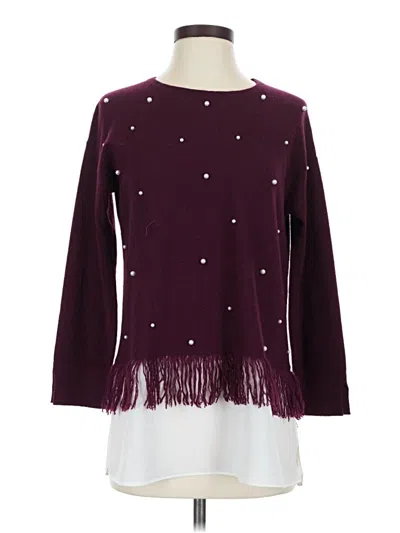 Pre-owned Tyler Boe Cashmere Pullover Sweater In Burgundy
