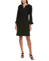 Tyler Boe Chelsea Ponte Feathers Dress In Black In Black