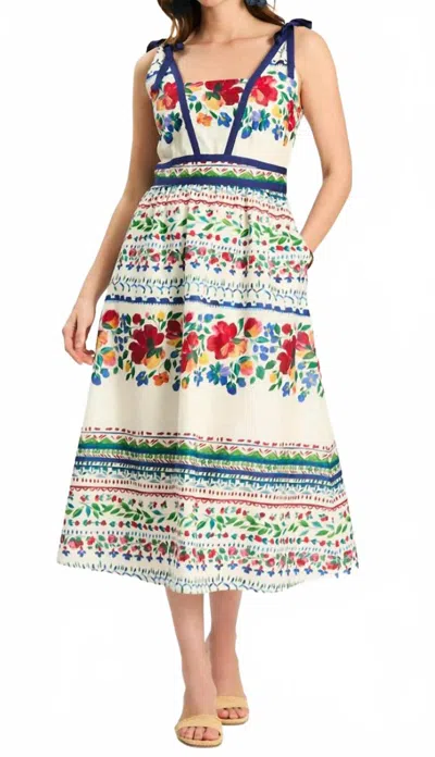 Tyler Boe Chelsey Soiree Midi Dress In Multi