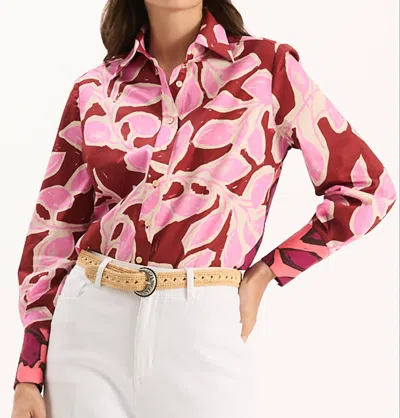 Tyler Boe Chloe Leaves Print Shirt In Multi