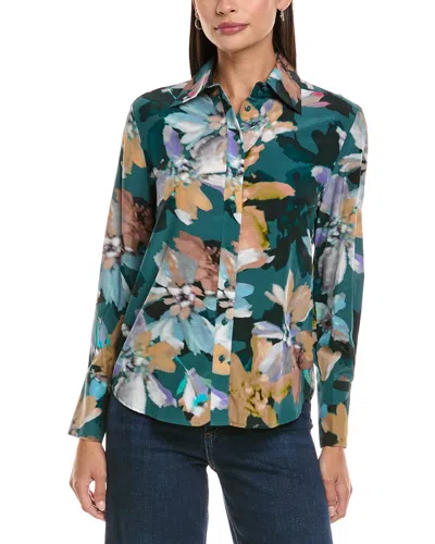 Tyler Boe Chloe Silk Shirt In Green