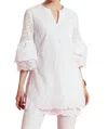 Tyler Boe Christa Eyelet Mini Dress In White In White