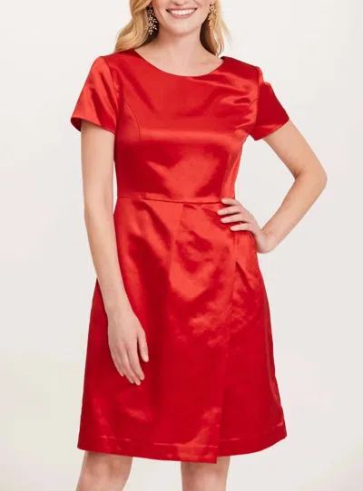 Tyler Boe Christina Wrap Dress In Crimson In Red
