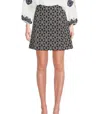 Tyler Boe Cindy Embroidered Skirt In Navy In Grey