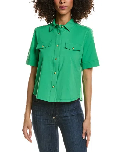 Tyler Boe Classic Gold Button Club Shirt In Green