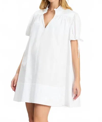 Tyler Boe Coco Tie Sleeve Dress In White
