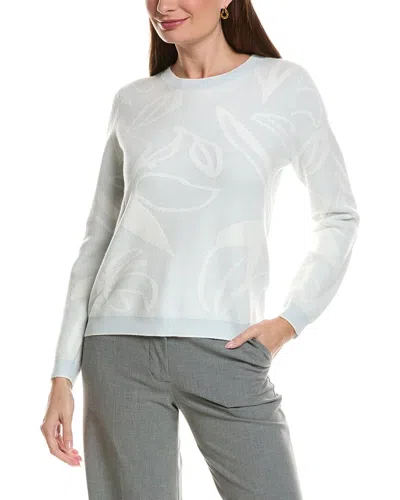 Tyler Boe Conner Textured Leaves Sweater In White