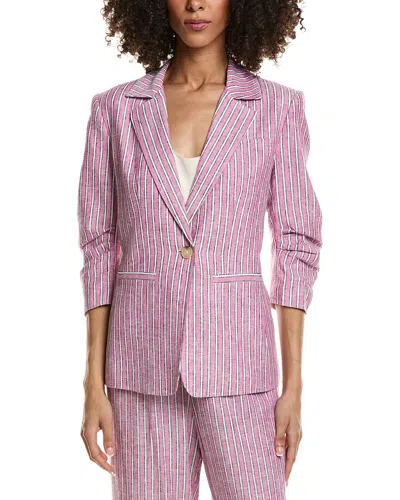 Tyler Boe Cooper Linen-blend Blazer In Pink