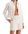 Tyler Boe Corey Linen Jean Jacket In White