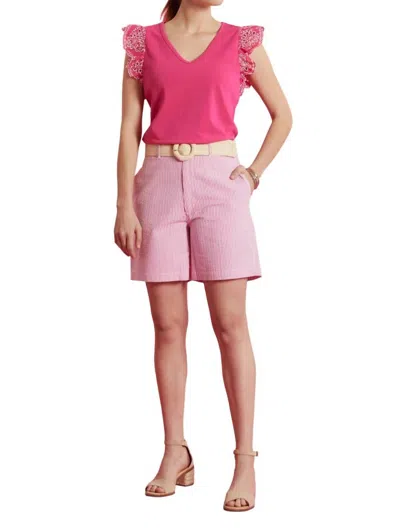 Tyler Boe Cotton Bermuda Short In Pink