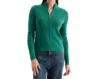 Tyler Boe Cotton Ribbed Cardigan In Kelly Green In Green