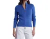 Tyler Boe Cotton Zip Front Cardigan In Bermuda Blue In Multi