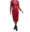 Tyler Boe Dana Midi Velvet Paisley Dress In Multi In Multi