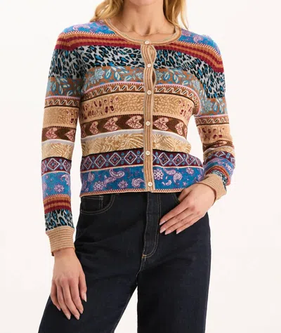 Tyler Boe Daniella Stitch Cardigan In Multi