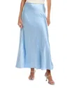 Tyler Boe Edie Charmeuse Maxi Skirt In Blue