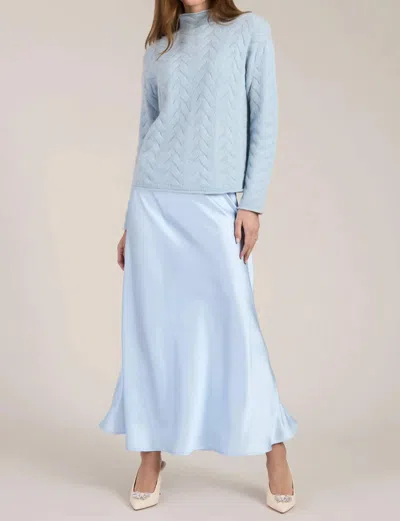 TYLER BOE EDIE CHARMEUSE SKIRT IN LIGHT BLUE
