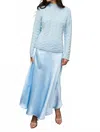 Tyler Boe Edie Charmeuse Skirt In Light Blue In Blue