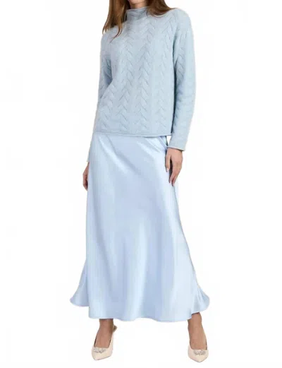Tyler Boe Edie Charmeuse Skirt In Light Blue