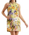 Tyler Boe Ella Dress In Chartreuse Floral In Multi