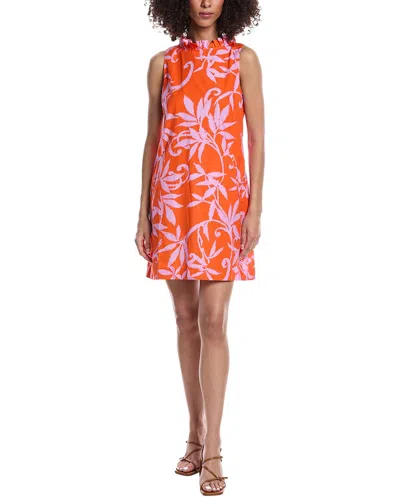 Tyler Boe Ella Linen-blend Mini Dress In Orange
