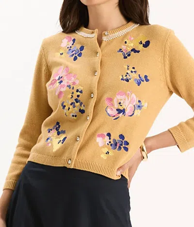 Tyler Boe Embroidered Sweater In Camel In Brown