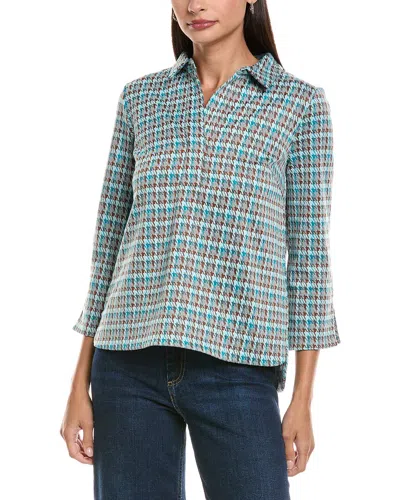 Tyler Boe Emme Jacquard Popover Top In Green