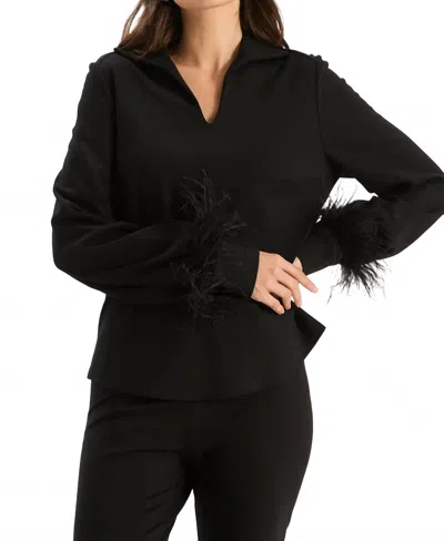 Tyler Boe Erin Ponte Top In Black