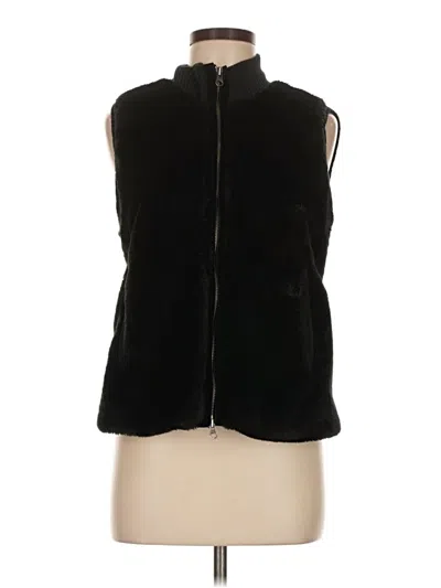 Pre-owned Tyler Boe Faux Fur Vest In Black