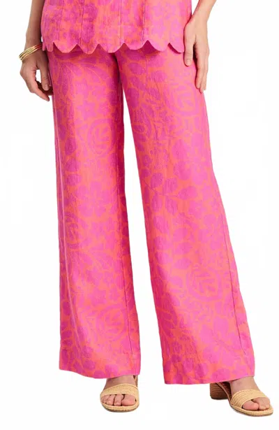 Tyler Boe Gianna Linen Pant In Dewberry Rose Violet In Pink