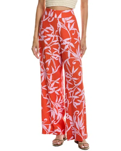 Tyler Boe Gianna Orchid Linen Pant In Red