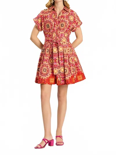 Tyler Boe Hailey Motifs Dress In Peachy Floral In Multi