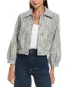 Tyler Boe Harper Boucle Jacket In Blue