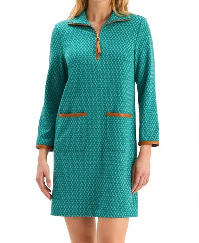 Tyler Boe Helena Knit Mini Dress In Agean In Green