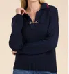 Tyler Boe Horse Bit Pullover In Navy In Blue