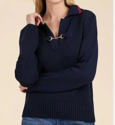 Tyler Boe Horse Bit Pullover In Navy In Blue