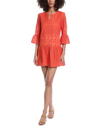Tyler Boe Isla Eyelet Tunic Dress In Orange