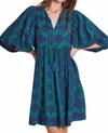 Tyler Boe Janet Crepe Tapestry Dress In Blue Multi In Multi